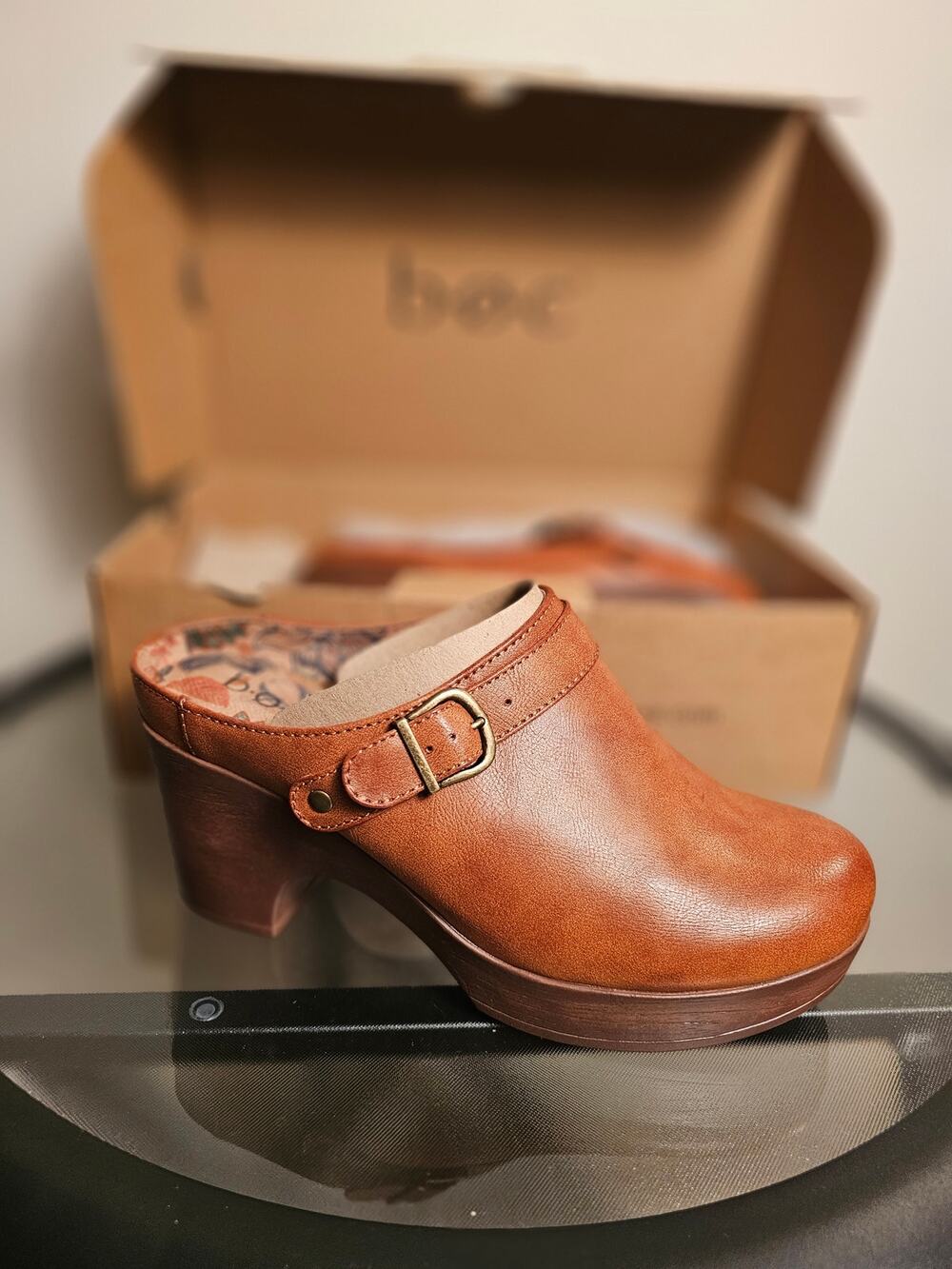 NIB Adel Heeled Clogs by B.O.C.